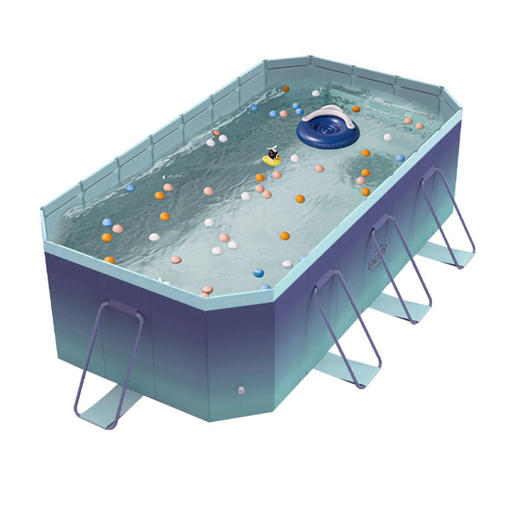 2.6m-3m Foldable Non-Inflatable Kids and Adults Outdoor Swimming Pool 
Summer Water Party Large Family Pool