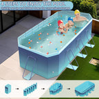 2.6m-3m Foldable Non-Inflatable Kids and Adults Outdoor Swimming Pool 
Summer Water Party Large Family Pool
