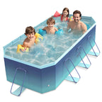 2.6m-3m Foldable Non-Inflatable Kids and Adults Outdoor Swimming Pool 
Summer Water Party Large Family Pool