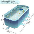 2.6m-3m Foldable Non-Inflatable Kids and Adults Outdoor Swimming Pool 
Summer Water Party Large Family Pool