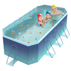 2.6m-3m Foldable Non-Inflatable Kids and Adults Outdoor Swimming Pool 
Summer Water Party Large Family Pool