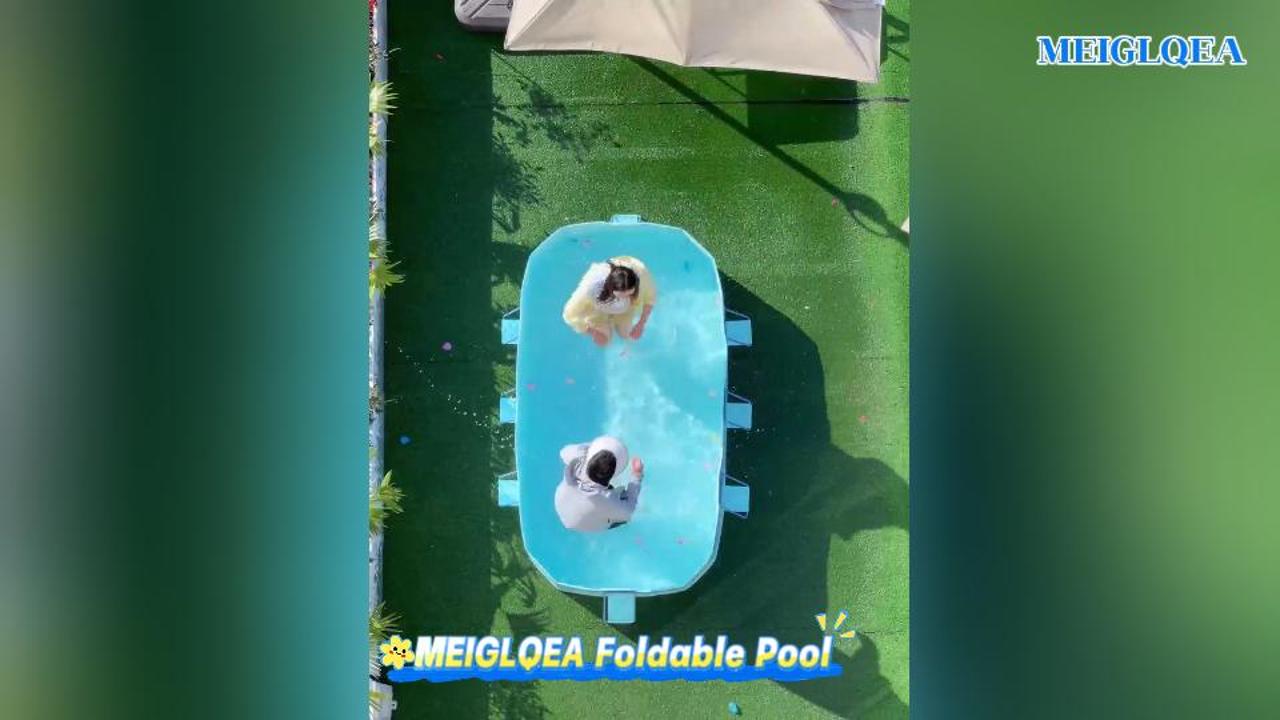 2.6m-3m Foldable Non-Inflatable Kids and Adults Outdoor Swimming Pool 
Summer Water Party Large Family Pool