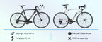 Hiland 700c road bike, 14 speeds, lightweight aluminum frame, racing bike, for men and women