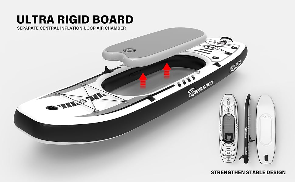 10.2'x35''x8'' Inflatable Kayak with Detachable Seat, SUP-
 Set Includes Hand Pump/Aluminum Oar/Backpack, Boat for Adults