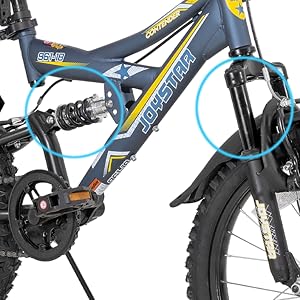 JOYSTAR 20 Inch Kids' Bike for Kids Ages 5-13 Years Old,
 Dual-Suspension Kids Mountain Bike