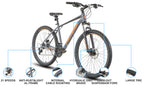 Hiland Aluminum Mountain Bike 21 Speeds,
Hydraulic Disc-Brakes, Lock-Out Suspension Fork, 
27.5 inch Wheel, Bike for Men Mens