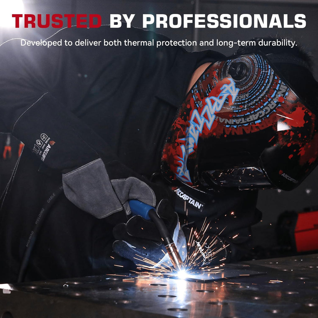 ARCCAPTAIN 16inch Welding Gloves Multifunctional 
Heat Resistant Mig/Stick/Tig Welder