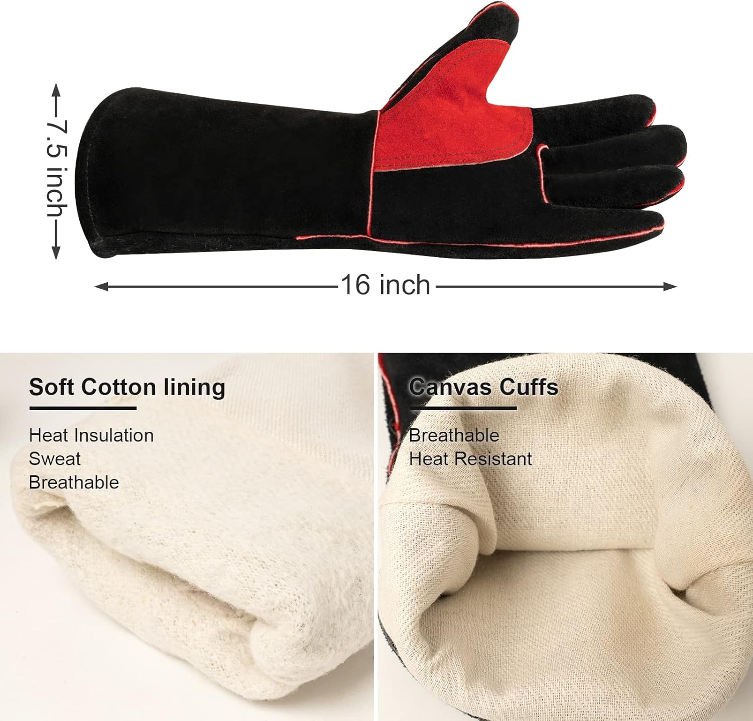 ARCCAPTAIN 16inch Welding Gloves Multifunctional 
Heat Resistant Mig/Stick/Tig Welder