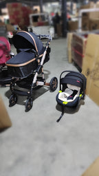 Baby Stroller Combo 
Car Seat Travel System 
for Newborn with Isofix Base,   Baby Carriage 3in1 Reversible Toddler Stroller