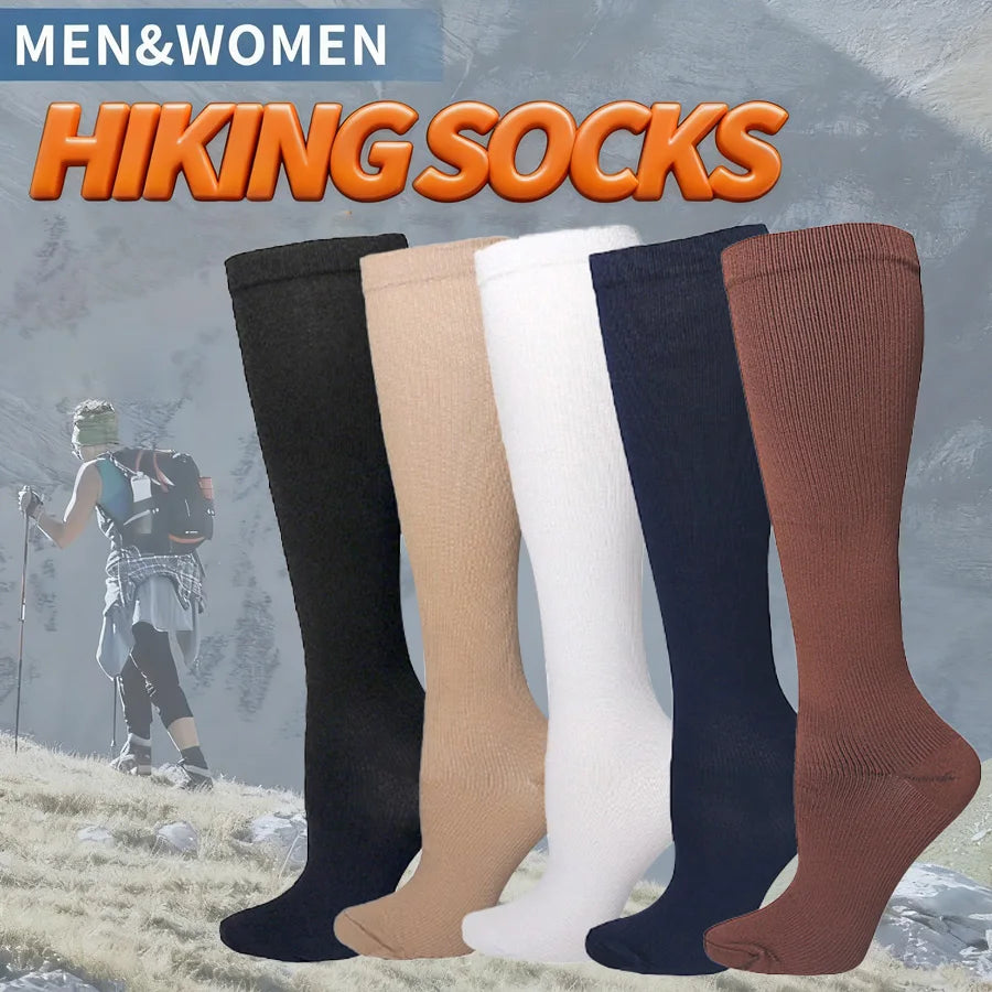 5 Pairs  Compression Socks for Men and Women - 
Breathable Athletic Support for Running, Hiking, and Cycling