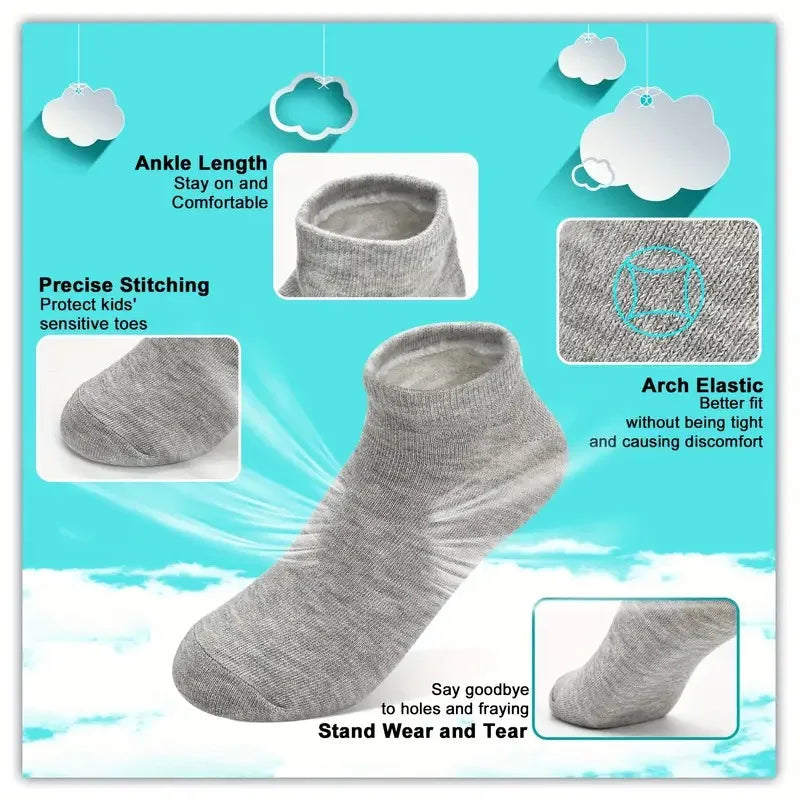 40 Pairs of Simple Black, White, and Gray Socks,
 Elastic, Breathable, and Odor Resistant, Suitable for Outdoor Sports Wear