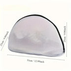 1  Shoe Wash Bag in White, 
with Zipper Closure and Mesh Anti Deformation Design,
 Suitable for Sports Shoes and Boots