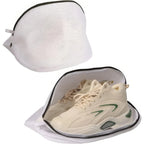 1  Shoe Wash Bag in White, 
with Zipper Closure and Mesh Anti Deformation Design,
 Suitable for Sports Shoes and Boots
