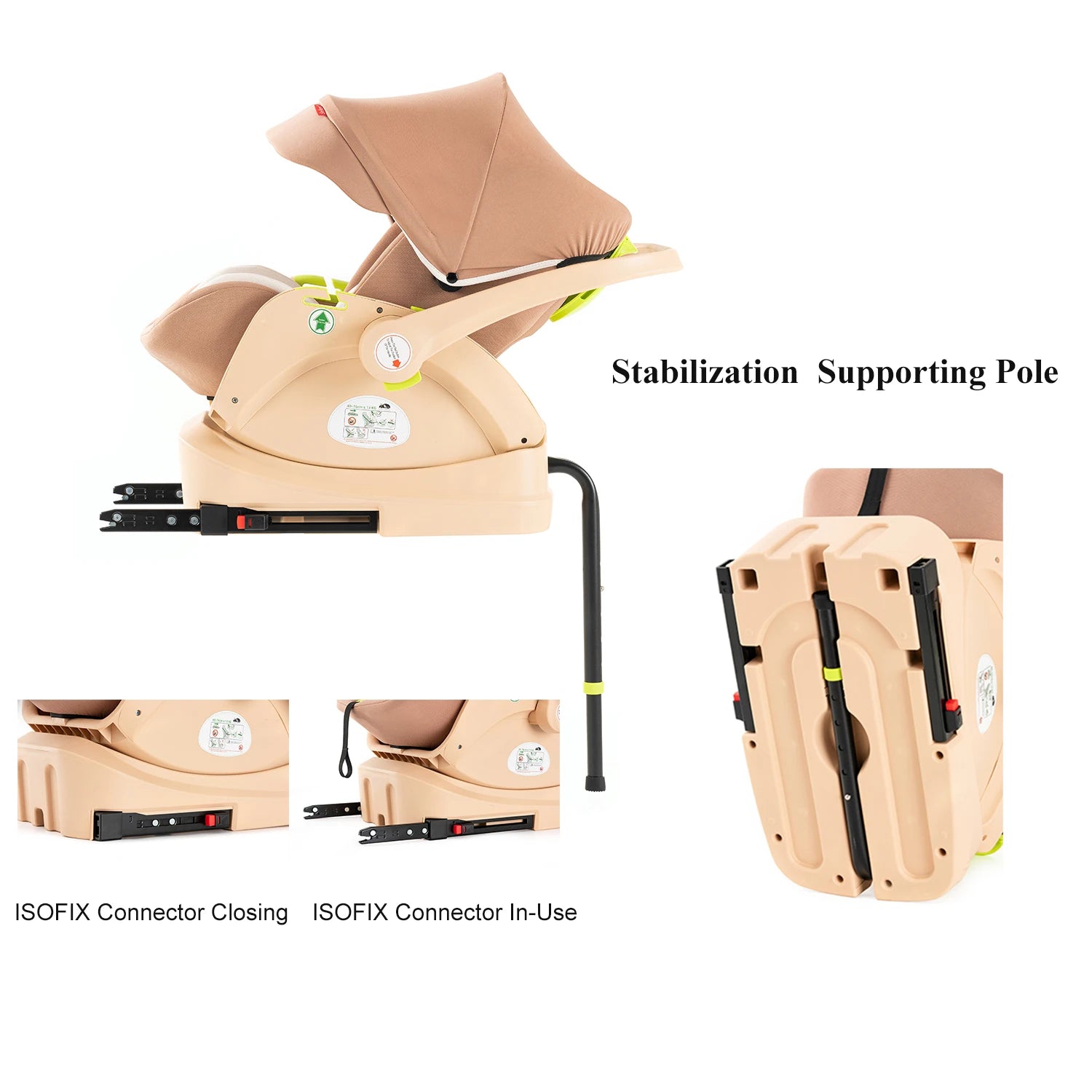 Baby Stroller Combo 
Car Seat Travel System 
for Newborn with Isofix Base,   Baby Carriage 3in1 Reversible Toddler Stroller