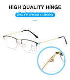 CLLOIO Titanium Alloy Photochromic Reading Glasses Men Progressive Multifocal Glasses Women Anti Blue Light Hyperopia Glasses