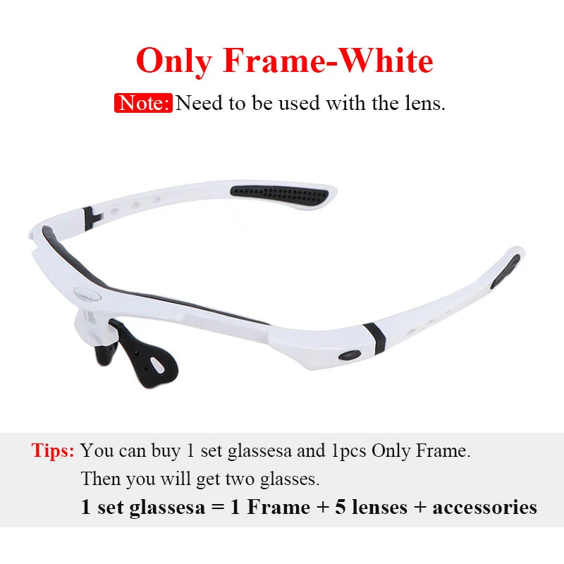 MOVIGOR Polarized Cycling Glasses Sports Men's Sunglasses Road Mountain Bicycle Riding Protection Goggles Eyewear Women 5 Lens
