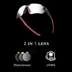 ROCKBROS Cycling Outdoor Bike Photochromatic Glasses Sport Bicycle Sunglasses Goggles Myopia Frame Protection Eyewear