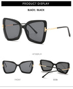 Cat Eye Sunglasses Women Fashion Luxulry Brand Design Retro Glasses Frame For Men Oversized Gradient Eyeglasses Spectacle UV400
