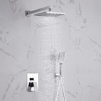 Black Concealed Shower System
Rain Waterfall Bathroom Embedded Shower Faucet Set with Tub Spout