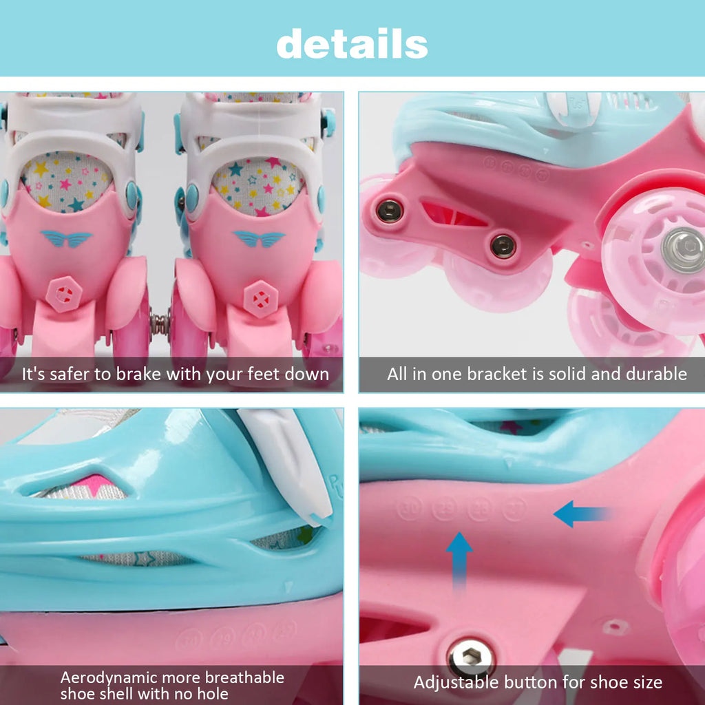 Rollerskates Kids , Shoes Wheels,
 Adult, Kids Boys Skate Adjustable