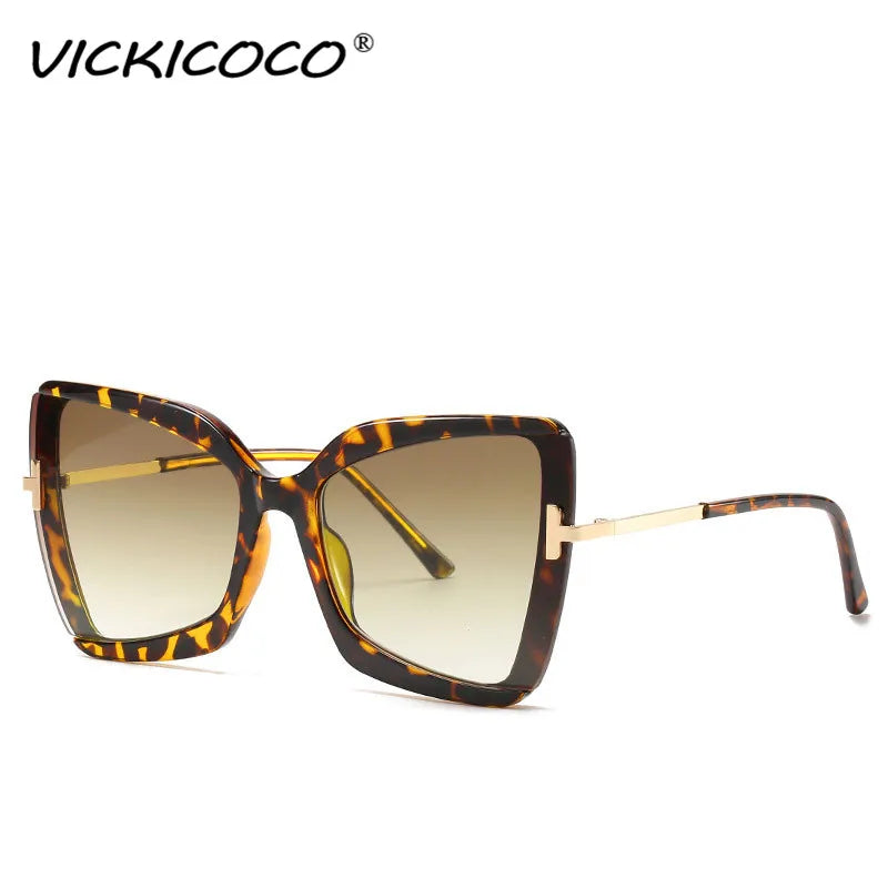 Cat Eye Sunglasses Women Fashion Luxulry Brand Design Retro Glasses Frame For Men Oversized Gradient Eyeglasses Spectacle UV400