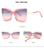 Cat Eye Sunglasses Women Fashion Luxulry Brand Design Retro Glasses Frame For Men Oversized Gradient Eyeglasses Spectacle UV400