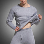 Men'S Winter Plus Velvet Thermal Underwear Suit 
Sports Windproof Thickened Thermal Ski  Suit Jacket + Pants