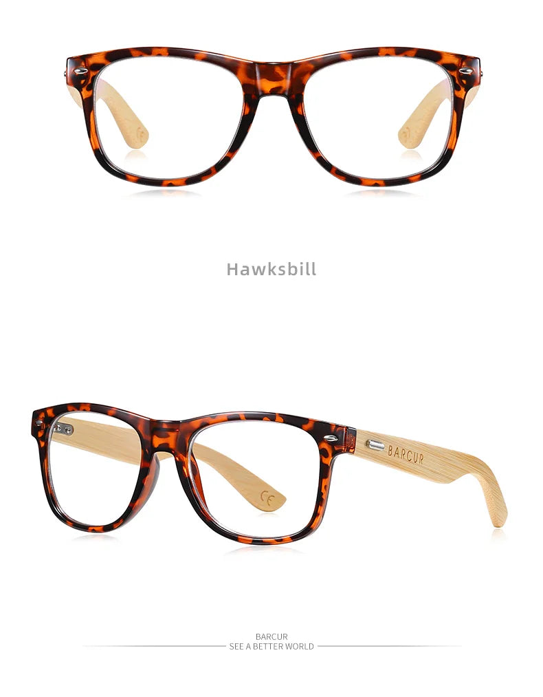 BARCUR Polarized Man Sunglasses Bamboo Sun Glasses for Women Wood UV400 Eyewear Oculos Blue Light Blocking Glasses