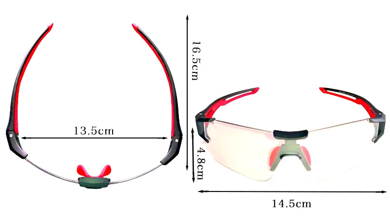 ROCKBROS Cycling Outdoor Bike Photochromatic Glasses Sport Bicycle Sunglasses Goggles Myopia Frame Protection Eyewear