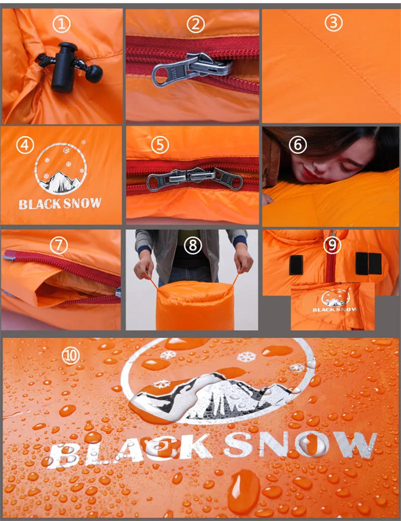 Very Warm White Goose Down Filled Adult Mummy Style Sleeping Bag 
Fit for Winter Thermal 4 Kinds of Thickness Camping Travel