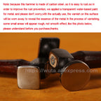 WUTA Leather Mallet Hammer 
Cobbler , Carbon Steel Double Head Smooth Chasing 
for Professional Leather Maul Tools