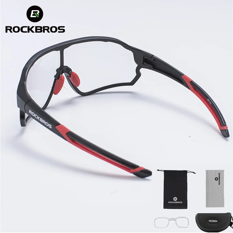 ROCKBROS Cycling Sunglasses Photochromic Road Bike UV400 Bicycle Eyewear MTB Mountain Bicycle Cycling Goggles
