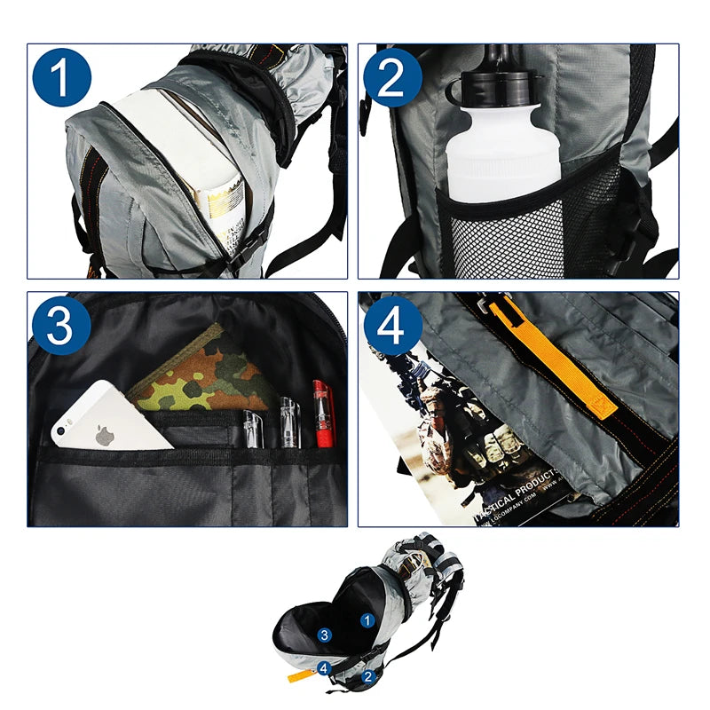 Trekking, Camping, Backpack Waterproof, Lightweight for Men