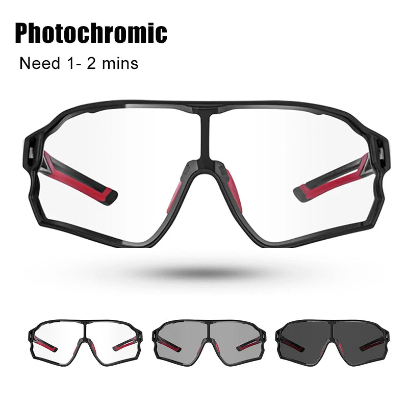 ROCKBROS Cycling Sunglasses Photochromic Road Bike UV400 Bicycle Eyewear MTB Mountain Bicycle Cycling Goggles