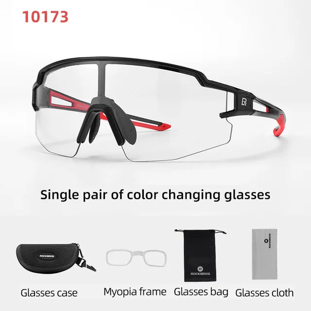 ROCKBROS Cycling Sunglasses Photochromic Road Bike UV400 Bicycle Eyewear MTB Mountain Bicycle Cycling Goggles