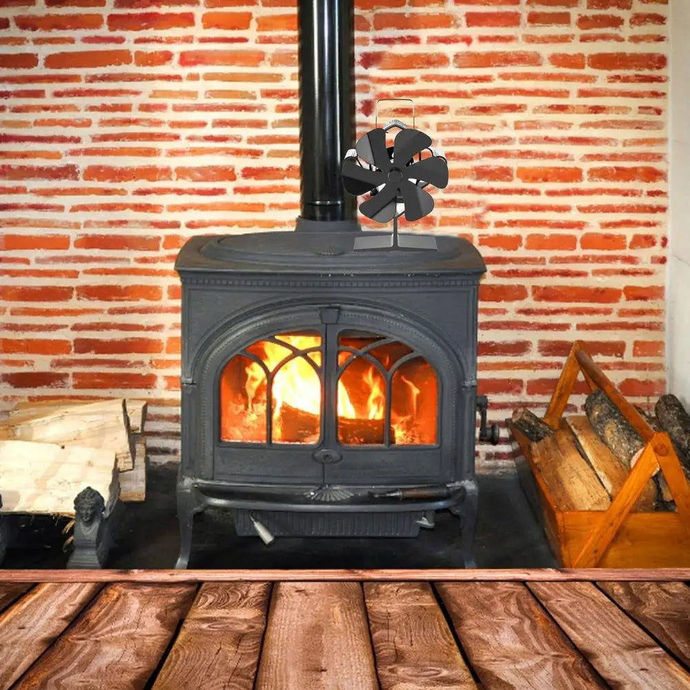 6 Blade Stove Fan Silent Efficient Heat Distribution , 
for Fireplace Wood  Burner Ecofan Heat Powered