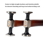 WUTA Leather Mallet Hammer 
Cobbler , Carbon Steel Double Head Smooth Chasing 
for Professional Leather Maul Tools
