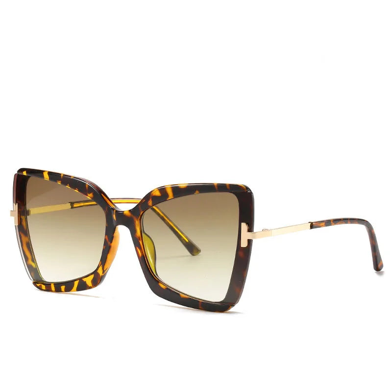 Cat Eye Sunglasses Women Fashion Luxulry Brand Design Retro Glasses Frame For Men Oversized Gradient Eyeglasses Spectacle UV400