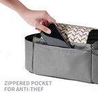 Universal Baby Stroller,  Organizer,  Expandable Diaper Bag with Shoulder Strap,
Cup Holder,Zipper pocket