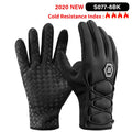 ROCKBROS Winter Gloves Bicycle Motorcycle SBR Men Women Full Finger Windproof Gloves Warm Fleece Skiing Glove Cycling Equipment