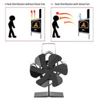 6 Blade Stove Fan Silent Efficient Heat Distribution , 
for Fireplace Wood  Burner Ecofan Heat Powered