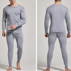 Men'S Winter Plus Velvet Thermal Underwear Suit 
Sports Windproof Thickened Thermal Ski  Suit Jacket + Pants