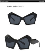Fashion Oversized Irregular Cat Eye Sunglasses Women 2021 New Luxury Brand Designer Punk Big Frame Glasses Men Shades UV400