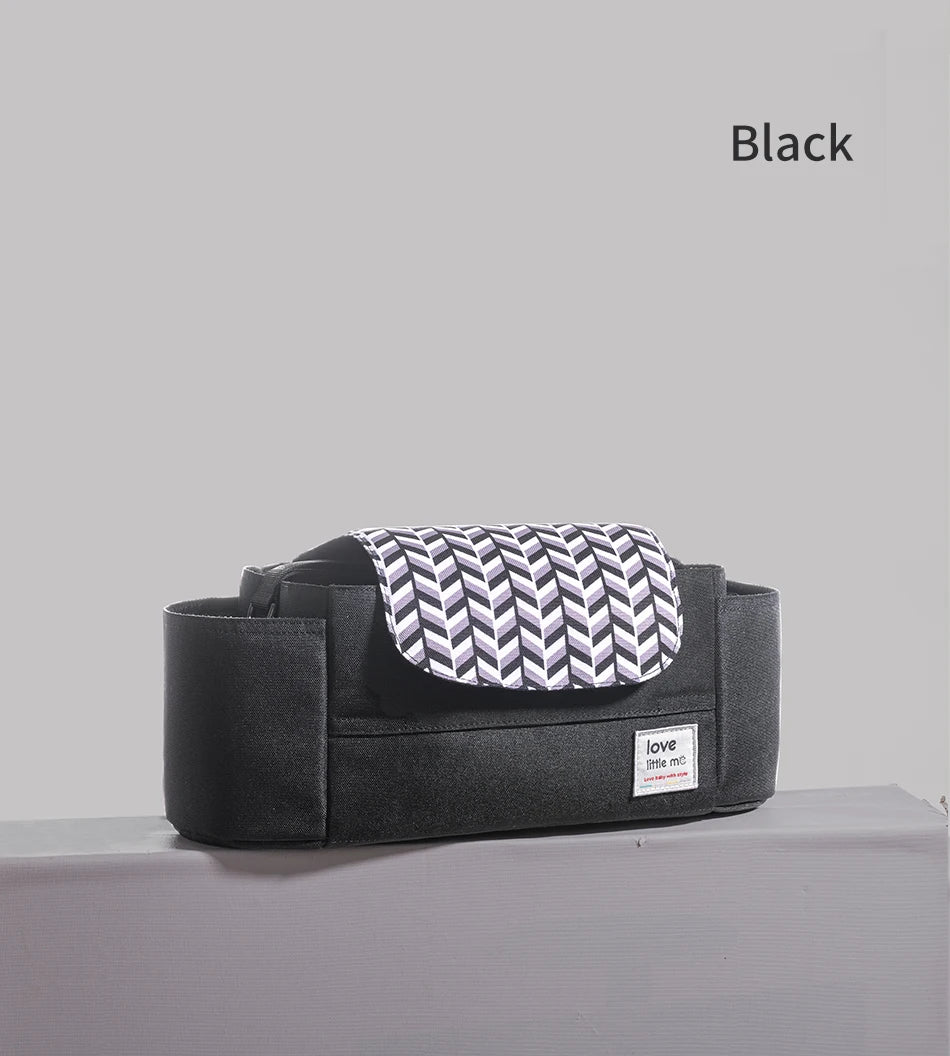 Universal Baby Stroller,  Organizer,  Expandable Diaper Bag with Shoulder Strap,
Cup Holder,Zipper pocket