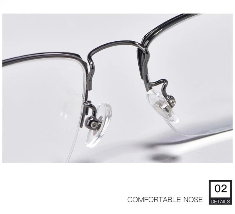 CLLOIO Titanium Alloy Photochromic Reading Glasses Men Progressive Multifocal Glasses Women Anti Blue Light Hyperopia Glasses