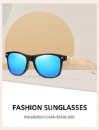 BARCUR Polarized Man Sunglasses Bamboo Sun Glasses for Women Wood UV400 Eyewear Oculos Blue Light Blocking Glasses