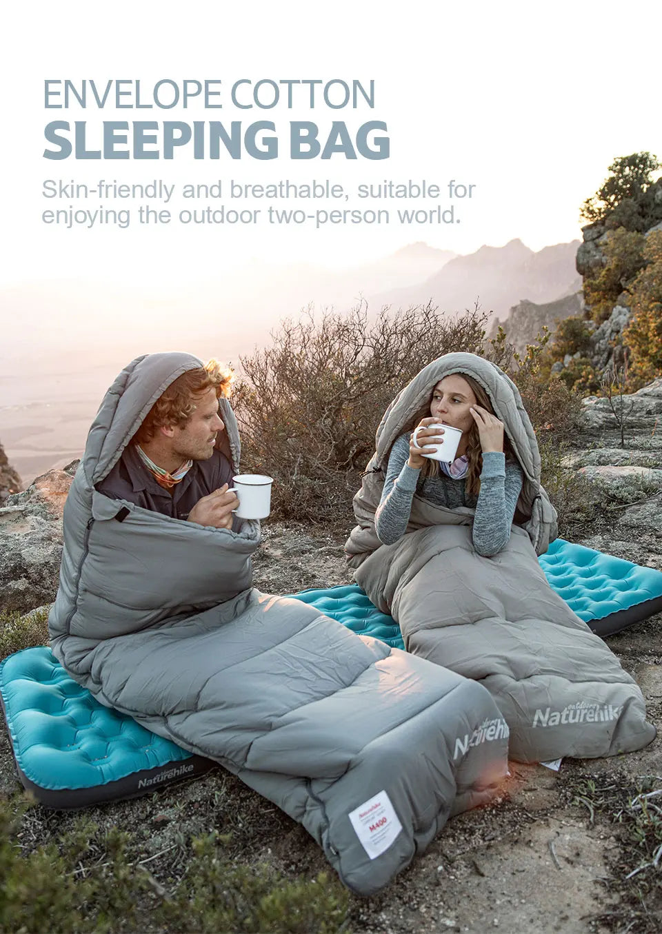 Naturehike M180 Sleeping Bag Lightweight Sleeping Bag 
M300 Double Outdoor Camping Winter Warm Sleeping Bag M400 Machine Washable
