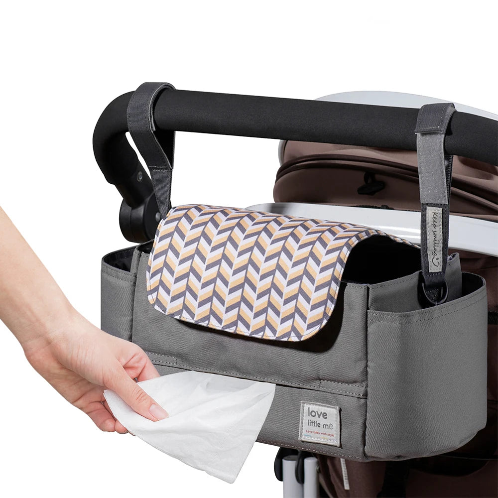 Universal Baby Stroller,  Organizer,  Expandable Diaper Bag with Shoulder Strap,
Cup Holder,Zipper pocket