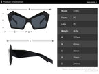 Fashion Oversized Irregular Cat Eye Sunglasses Women 2021 New Luxury Brand Designer Punk Big Frame Glasses Men Shades UV400