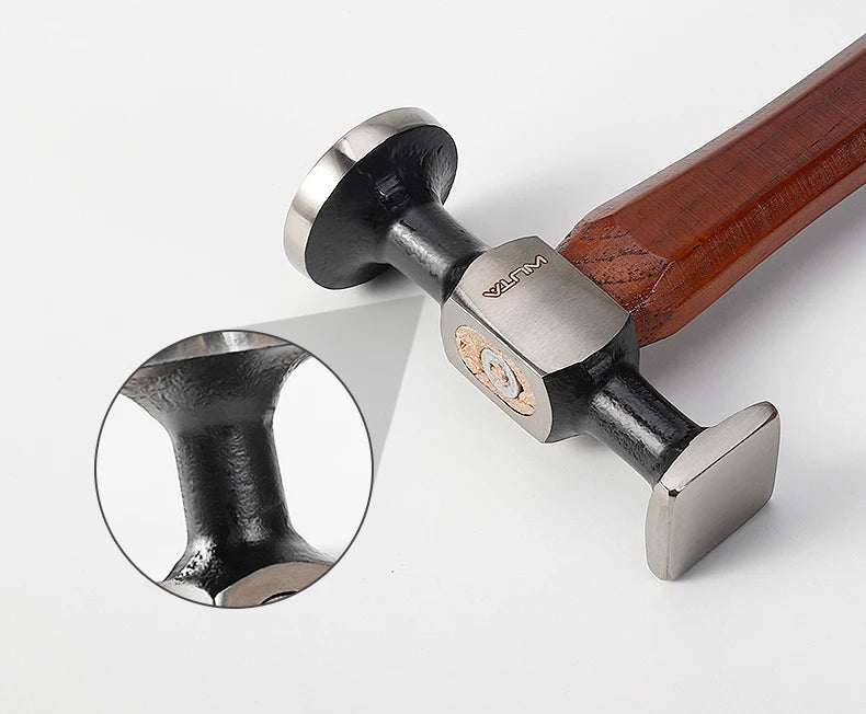 WUTA Leather Mallet Hammer 
Cobbler , Carbon Steel Double Head Smooth Chasing 
for Professional Leather Maul Tools